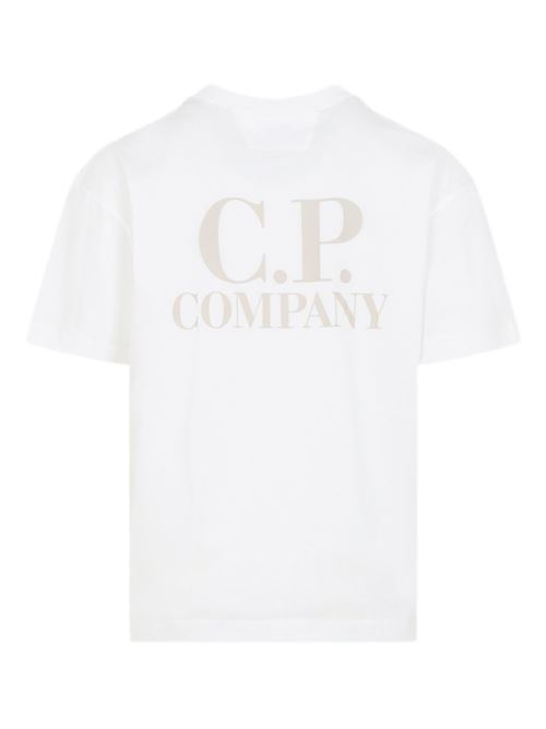 T-shirt uomo mezza manica bianca con logo CP COMPANY | 20CMTS086A005100W103